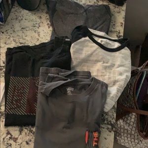 3 vans shirt and Tony hawk light weight hoodie